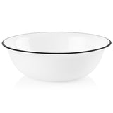 Corelle Paloma white dinnerware with colorful graphic pattern, includes plates and bowls for stylish table setting