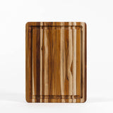 TEAKHAUS teak wood cutting board, rectangular shape, traditional style, natural wood grain, ideal for kitchen prep.