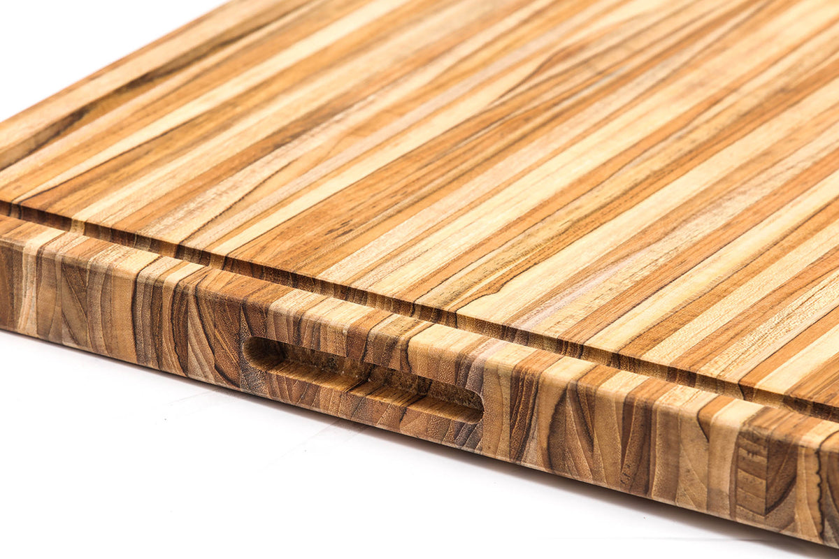 TEAKHAUS teakwood cutting board, rectangular traditional style, natural wood grain, smooth surface, ideal for kitchen prep.