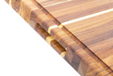 TEAKHAUS teak wood cutting board, rectangular traditional style, durable natural teak kitchen accessory.