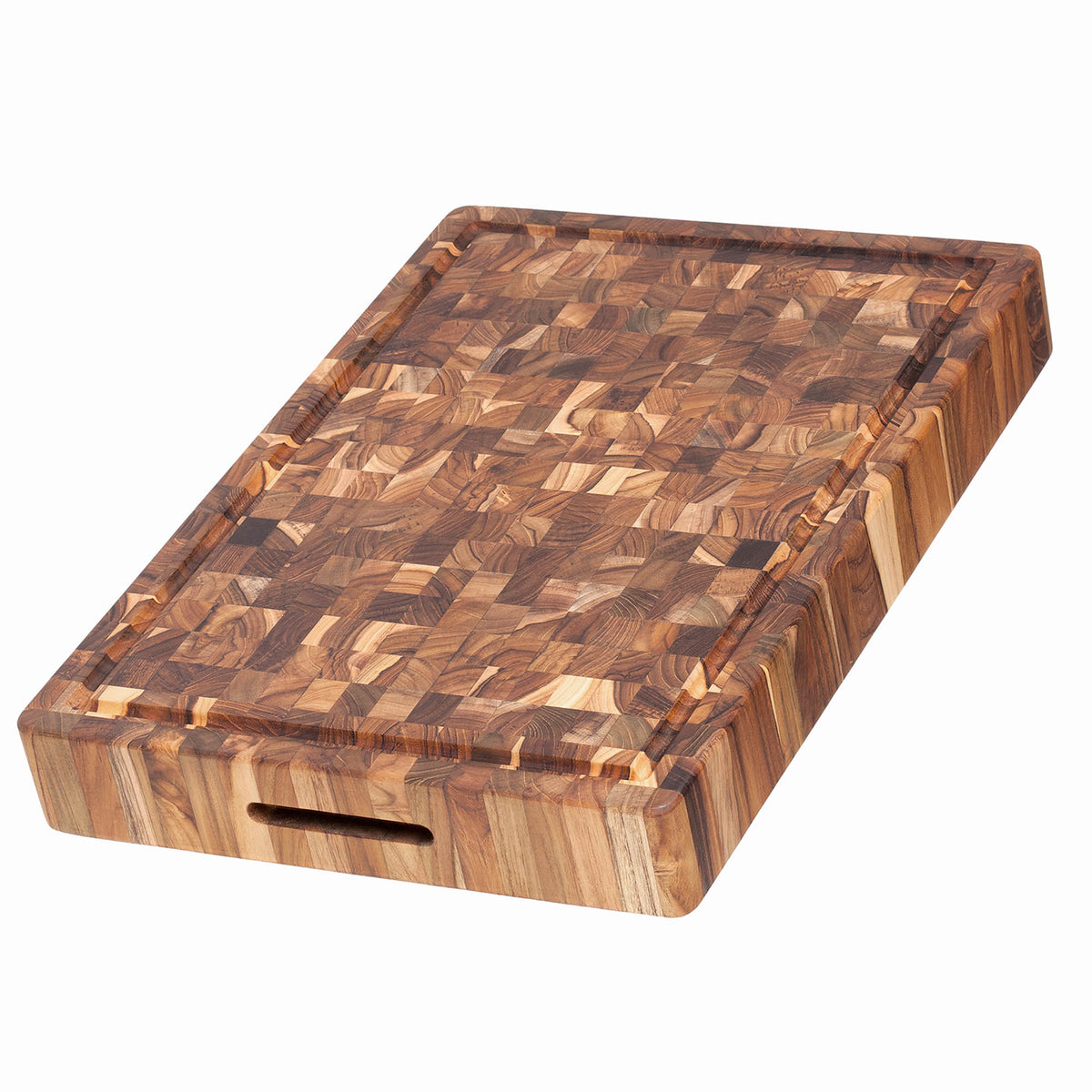 Teakhaus teak wood butcher block cutting and chopping board with smooth surface and sturdy construction for kitchen use