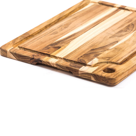 TEAKHAUS teak wood cutting board, MARINE series, natural teak finish, sturdy kitchen accessory with smooth edges