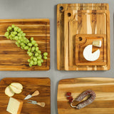 TEAKHAUS teak wood cutting board Marine, durable teak kitchen board with a smooth surface and natural wood grain.