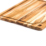TEAKHAUS teak wood cutting board, Marine model, rectangular teak kitchen chopping board with smooth finish and natural grain.