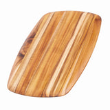 Rectangular TEAKHAUS teakwood cutting board with smooth surface and natural wood grain, ideal for food preparation.