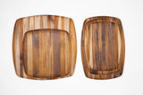 Teakhaus rectangular teak wood cutting board with elegant finish, ideal for kitchen prep and serving.