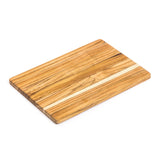 Teakhaus teak wood cutting board, ESSENTIAL series, natural finish, rectangular shape with smooth edges, ideal for kitchen prep.
