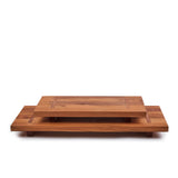 TEAKHAUS teak wood cutting board, Bistro style, natural finish, durable teak kitchen accessory, showing smooth surface and edges.