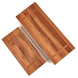 Teakhaus teak wood cutting board with Bistro design, natural finish, rectangular shape, ideal for kitchen preparation.