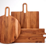 Teakhauss Teakholz-Schneidbrett Bistro, rectangular cutting board made of durable teak wood for kitchen use
