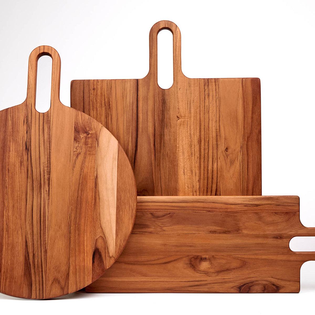 TEAKHAUS teak wood cutting board with Bistro design, natural finish, rectangular shape, ideal for kitchen use.