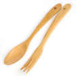 BÉRARD Contour salad cutlery set with 30.5 cm brown serving fork and spoon, stainless steel design for salads and serving.