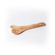 BÉRARD Provencal salad cutlery set with brown handles, 17 cm long, featuring a fork and spoon for serving salads.