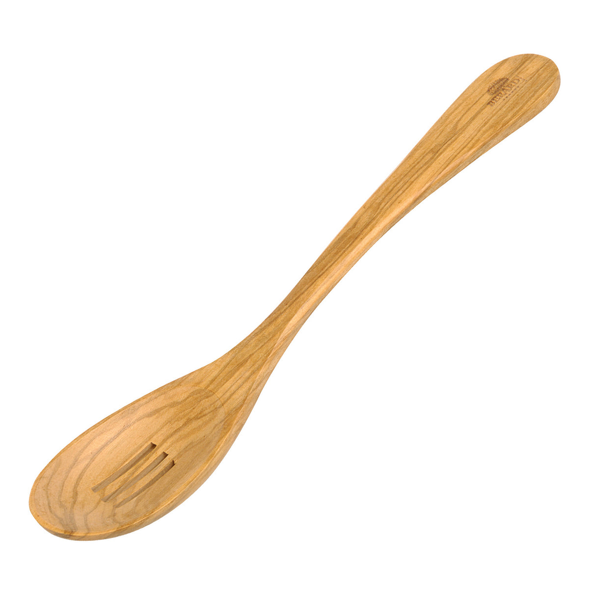 BÉRARD everyday slotted spoon, 30 cm long, brown, stainless steel kitchen utensil for serving and straining food.