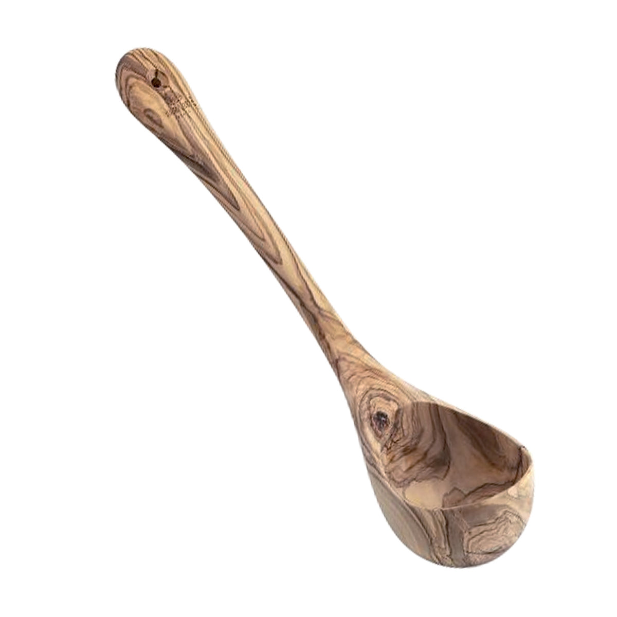 BÉRARD brown 35 cm soup ladle with a long handle and deep bowl for serving soups and broths.