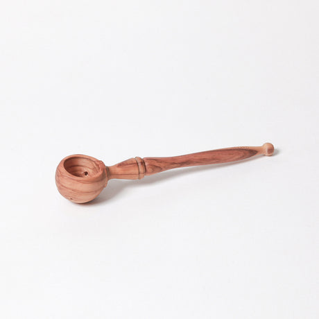 BÉRARD olive spoon, 20 cm, brown wood, designed for serving olives with a sleek, natural finish
