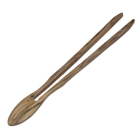 BÉRARD OLEA brown 24cm cooking and serving tongs, stainless steel, with ergonomic handle for grilling and serving food.