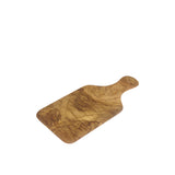 BÉRARD olive wood cutting board with handle, 21 x 11 cm, showing smooth grain and sturdy design for kitchen use.