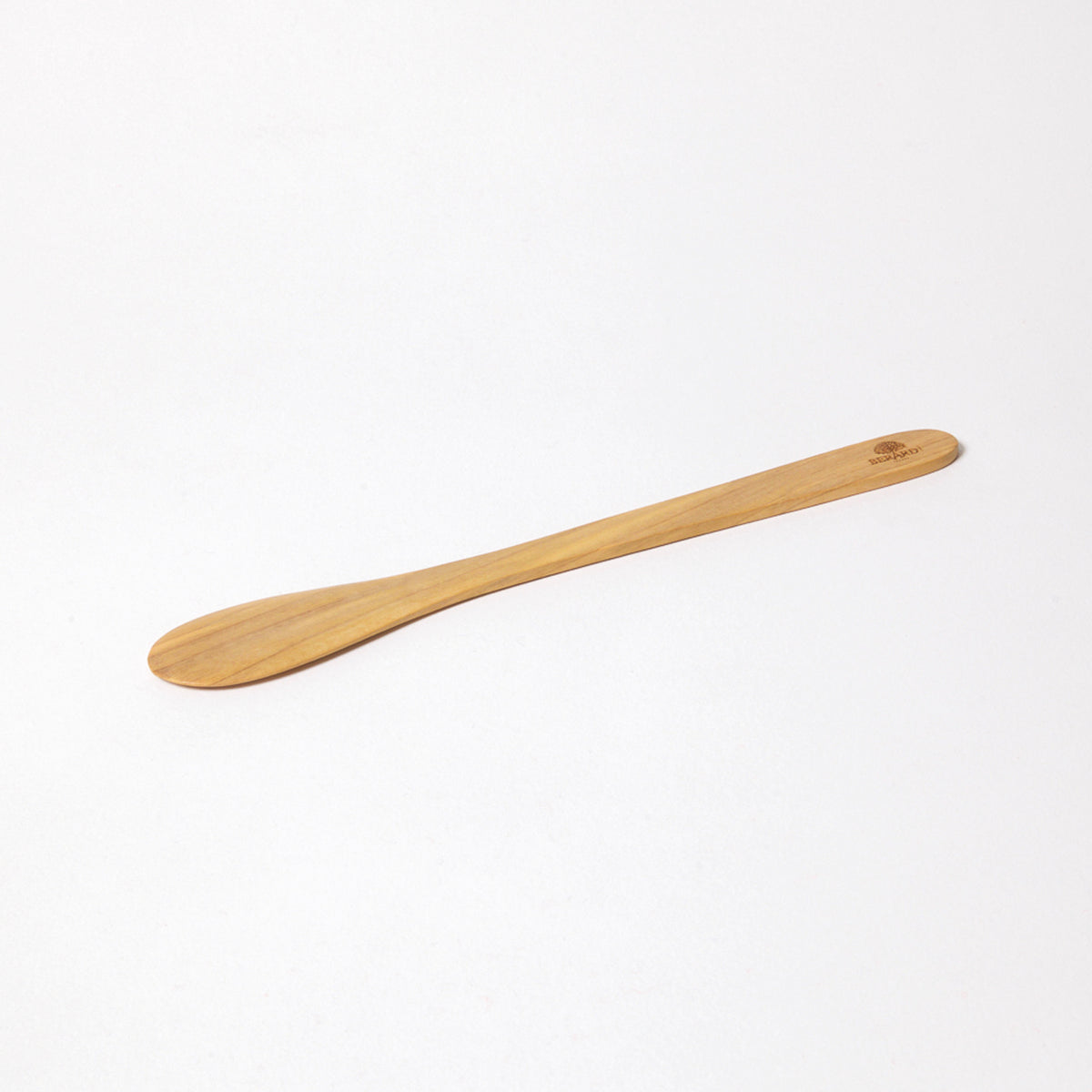BÉRARD round brown spatula, 30 cm, with a wooden handle and flat blade for mixing or spreading.