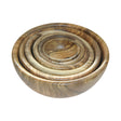 BÉRARD 6-piece set of brown bowls in various sizes, ranging from 5 to 17 cm diameter, ideal for serving or storage.
