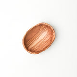 BÉRARD oval brown bowl, 9.8 cm ceramic dish for serving or decoration with a smooth oval shape.