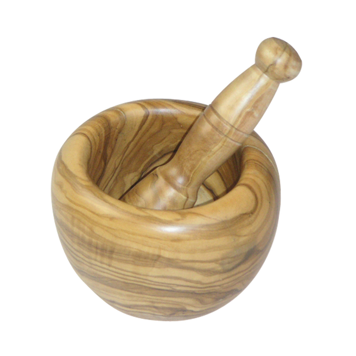 BÉRARD brown mortar with pestle, 14 cm diameter, made of sturdy material, used for grinding spices or herbs.