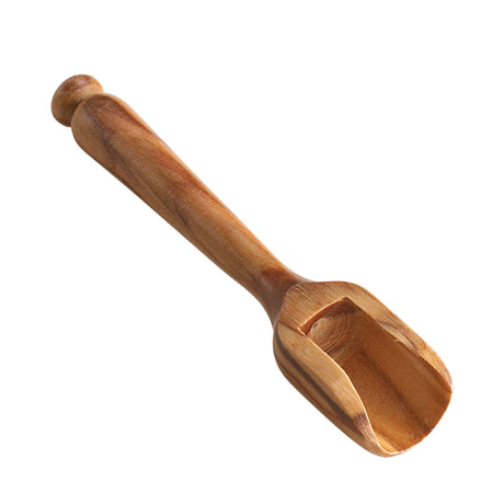 BÉRARD salt scoop in brown, 9 cm size, with a sleek handle and deep bowl for salt or spices.