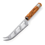 BÉRARD cheese knife with a 24.5 cm stainless steel blade and brown handle, designed for slicing and serving cheese.