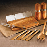 BÉRARD Käsemesser with brown handle and stainless steel blade, 24.5 cm long, suitable for cutting various cheeses.