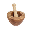 BÉRARD brown mortar with pestle, 12 cm diameter, made of durable material, suitable for grinding spices and herbs.