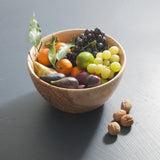 BÉRARD brown fruit bowl, round shape, approximately 18 cm diameter, made of ceramic or similar material.