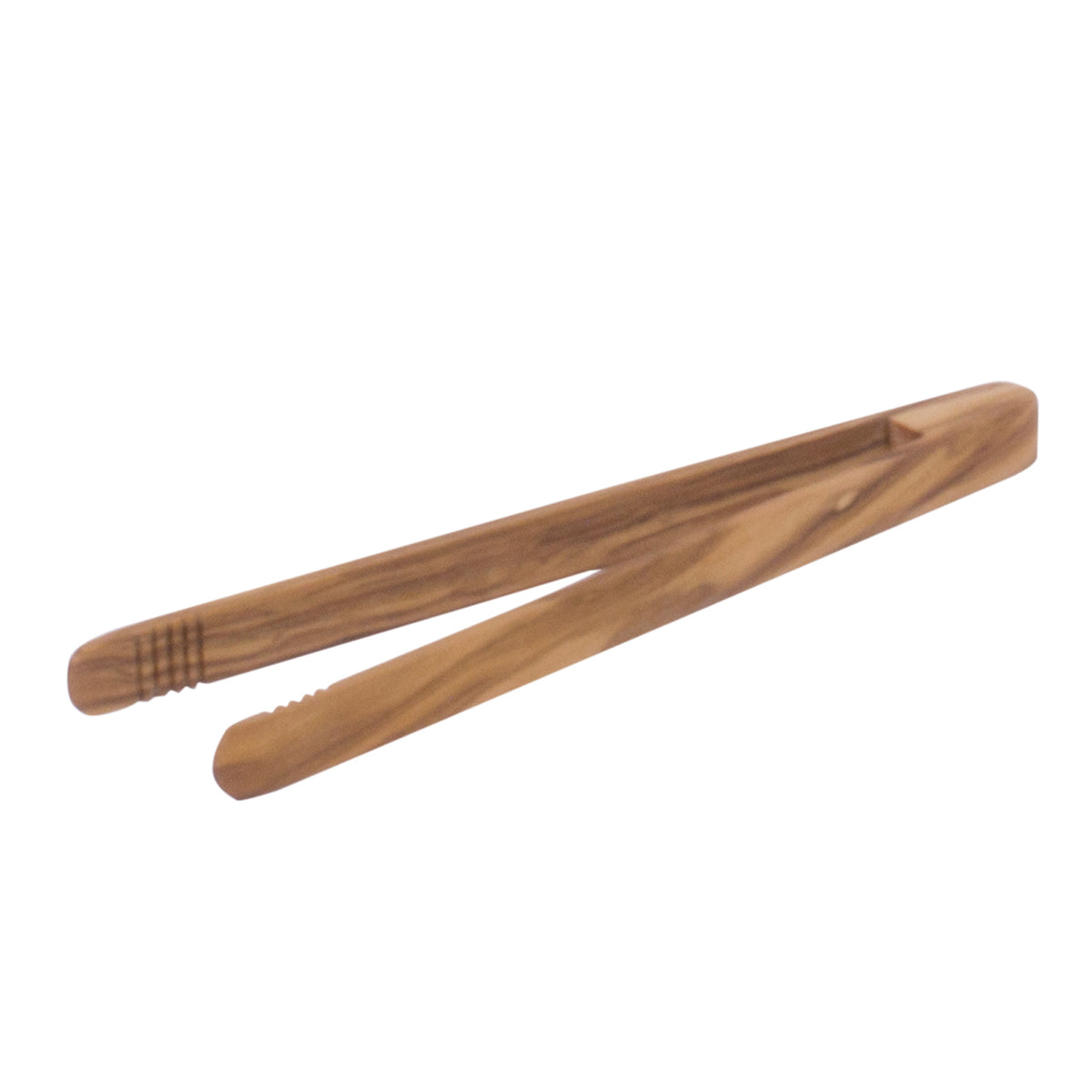 BÉRARD OLEA 25cm brown kitchen and serving tongs, stainless steel with ergonomic handle for grilling and serving food.