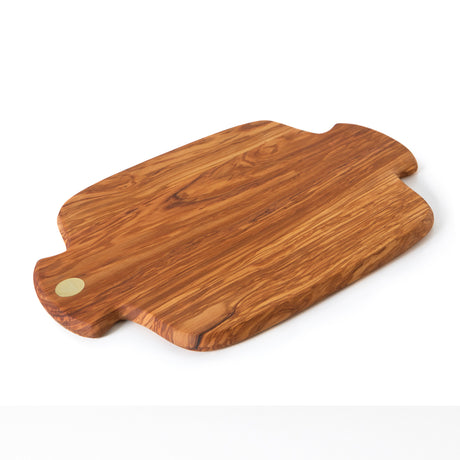 BÉRARD Olivenholz-Schneidbrett RACINE, 40 cm, handcrafted wooden cutting board with natural olive wood grain design.