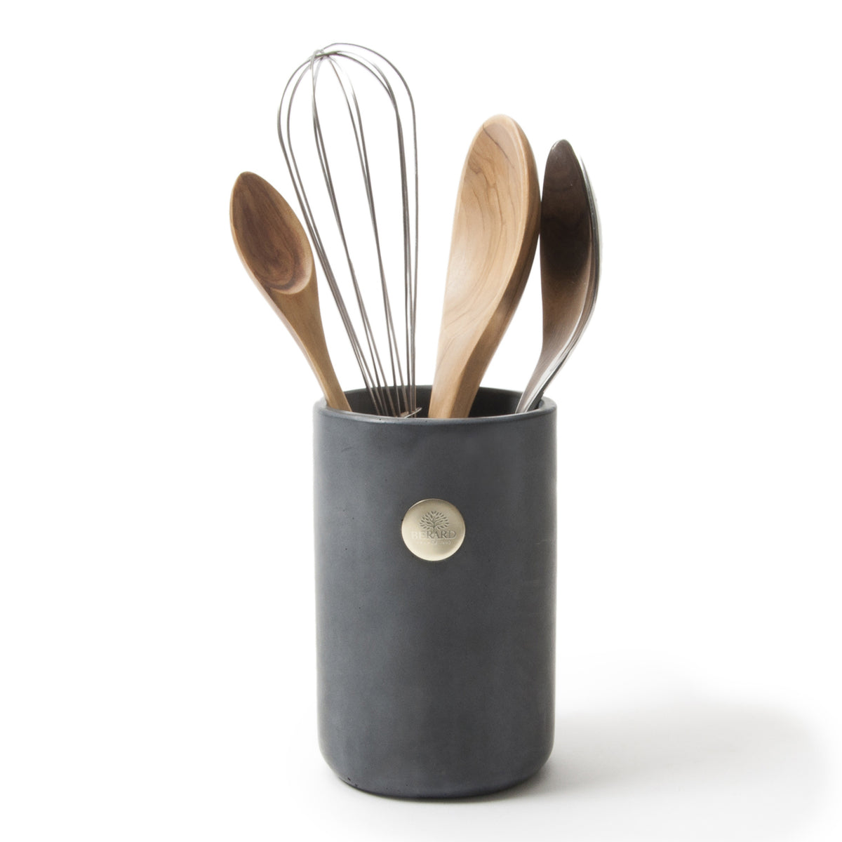 BÉRARD MILLANARI utensil holder in anthracite, made of durable material, designed to organize kitchen utensils effectively.