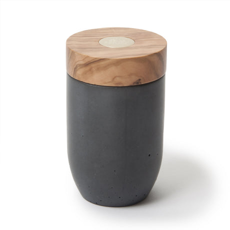 BÉRARD MILLINARI olive salt and pepper grinder with sleek design and stainless steel accents.