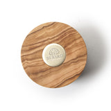 BÉRARD MILLINARI salt and pepper mill set with olive wood finish, featuring adjustable grinding mechanisms for seasoning.