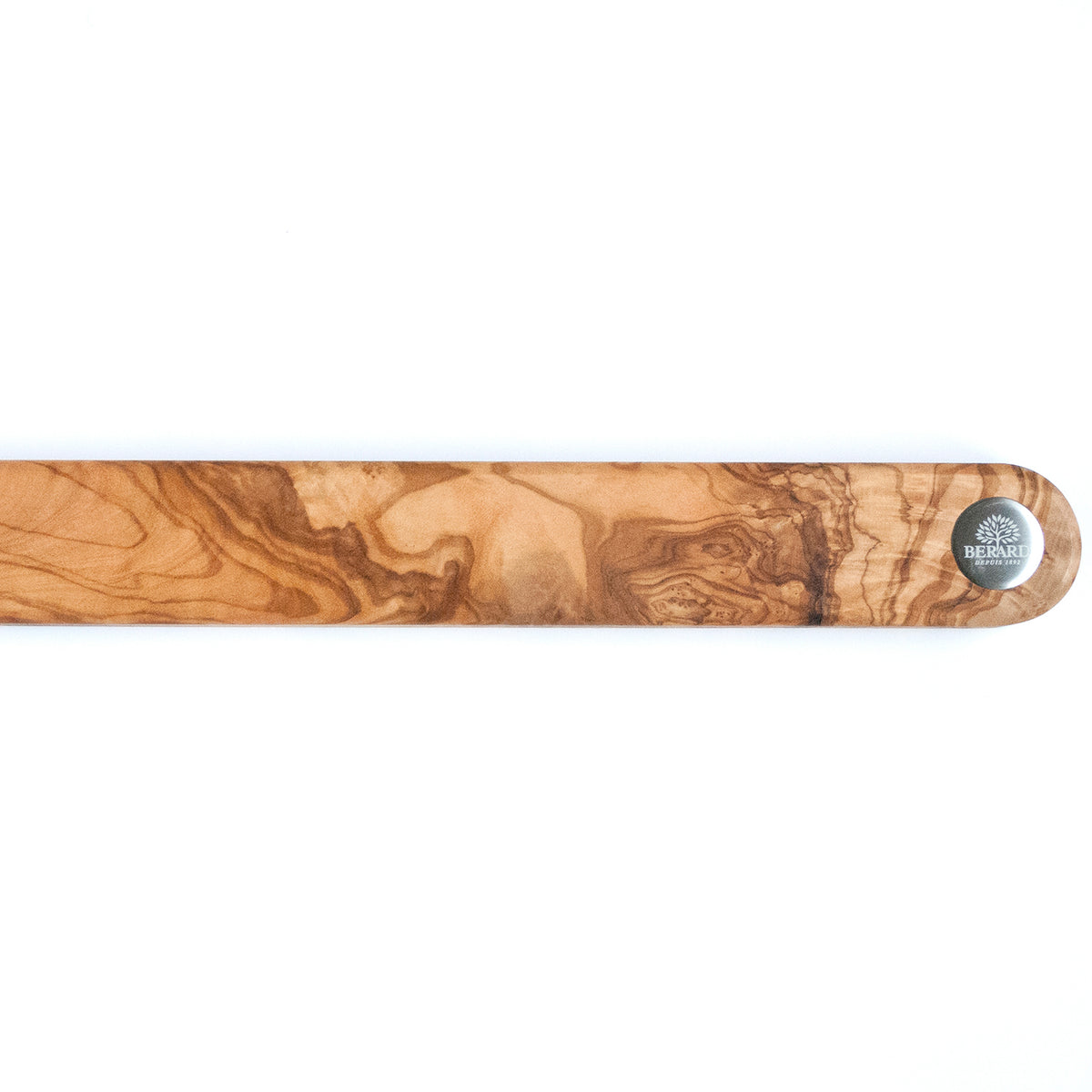 BÉRARD Messerleiste for wood, 32 x 4 cm, showing a close-up of the wooden tool with detailed grain and craftsmanship.