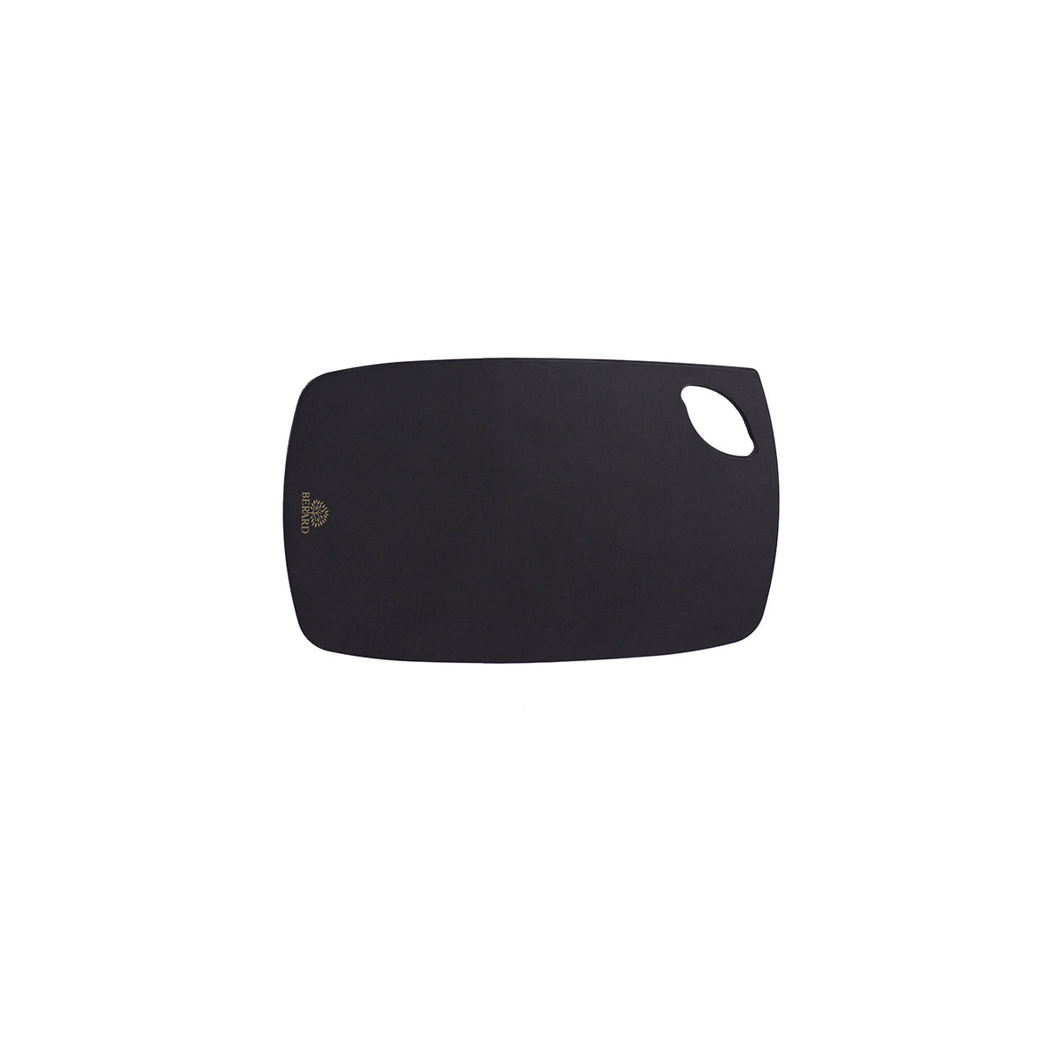 Black BÉRARD Schneidbrett S cutting board, 15 cm size, made of Holzfaser, shown with clean cutting surface and compact design.