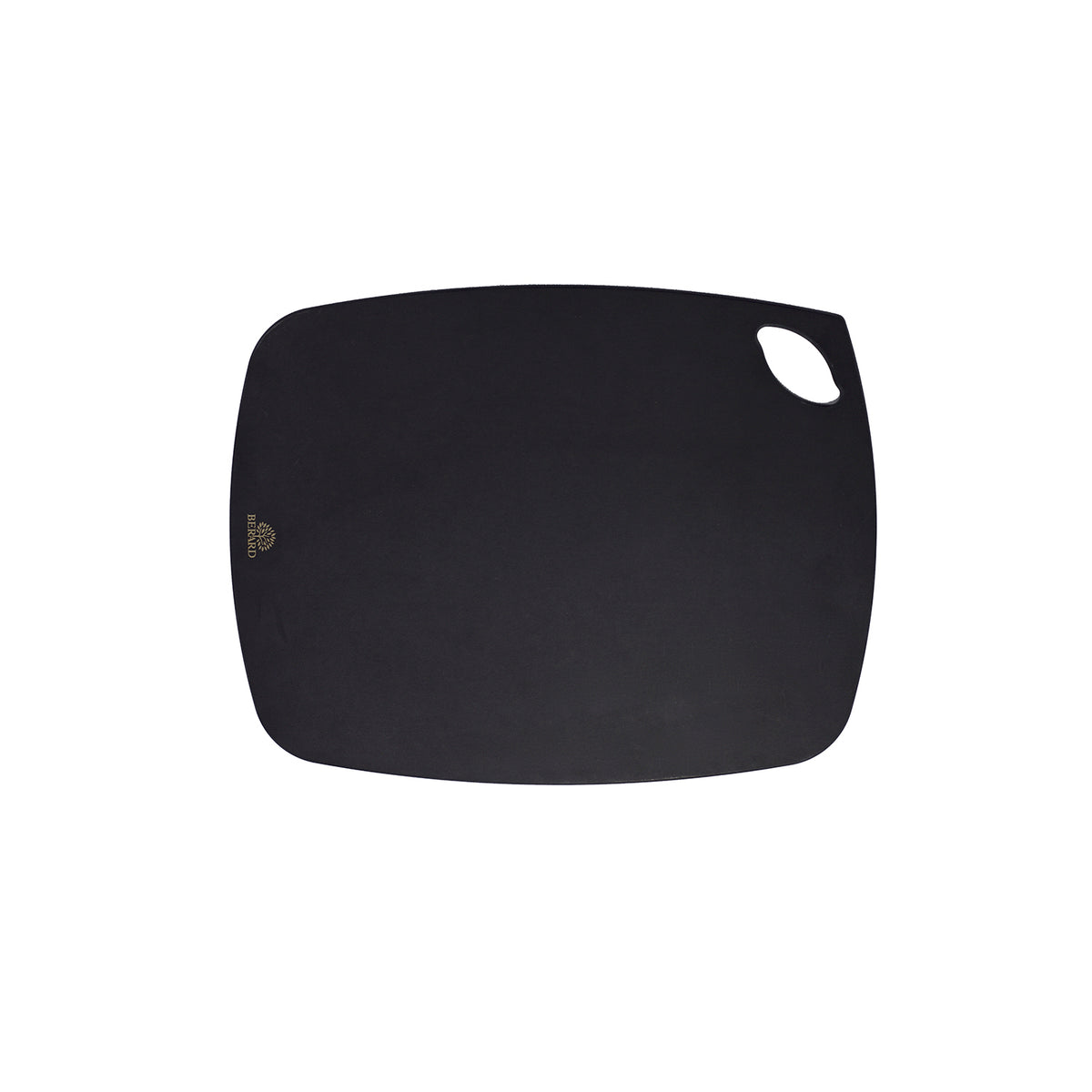 BÉRARD Schneidbrett M in black, 23 cm wooden cutting board with a smooth surface for kitchen use