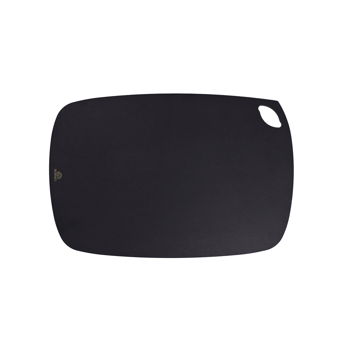 BÉRARD Schneidbrett XL in black with Holzfaser surface, 27 cm large, ideal for chopping and food preparation.
