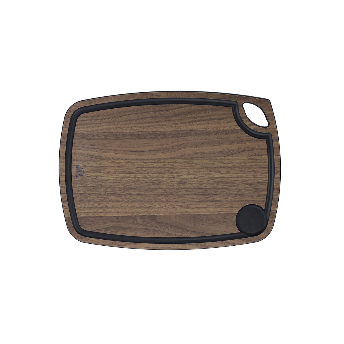 BÉRARD coffee and bistro walnut cutting board, 33cm, showcasing a smooth wooden surface for food preparation.