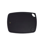 BÉRARD black 34 cm Schneidbrett with coffee and bistro design, wooden cutting board for kitchen use