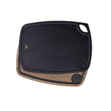 BÉRARD black 34cm cutting board with coffee and bistro design, ideal for kitchen prep and serving.