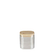 Clear BÉRARD quadrilateral storage jar with 650 ml capacity, shown with a transparent glass body and secure lid.