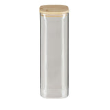BÉRARD quadrilateral clear storage jar with 2.1-liter capacity, designed for kitchen organization and food storage.