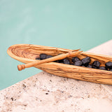 BÉRARD olive piker, brown wooden handle, 15 cm length, used for pitting olives and removing pits from fruit.