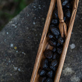 BÉRARD braunn-Piker olive picker, 15 cm, stainless steel with wooden handle for harvesting olives.