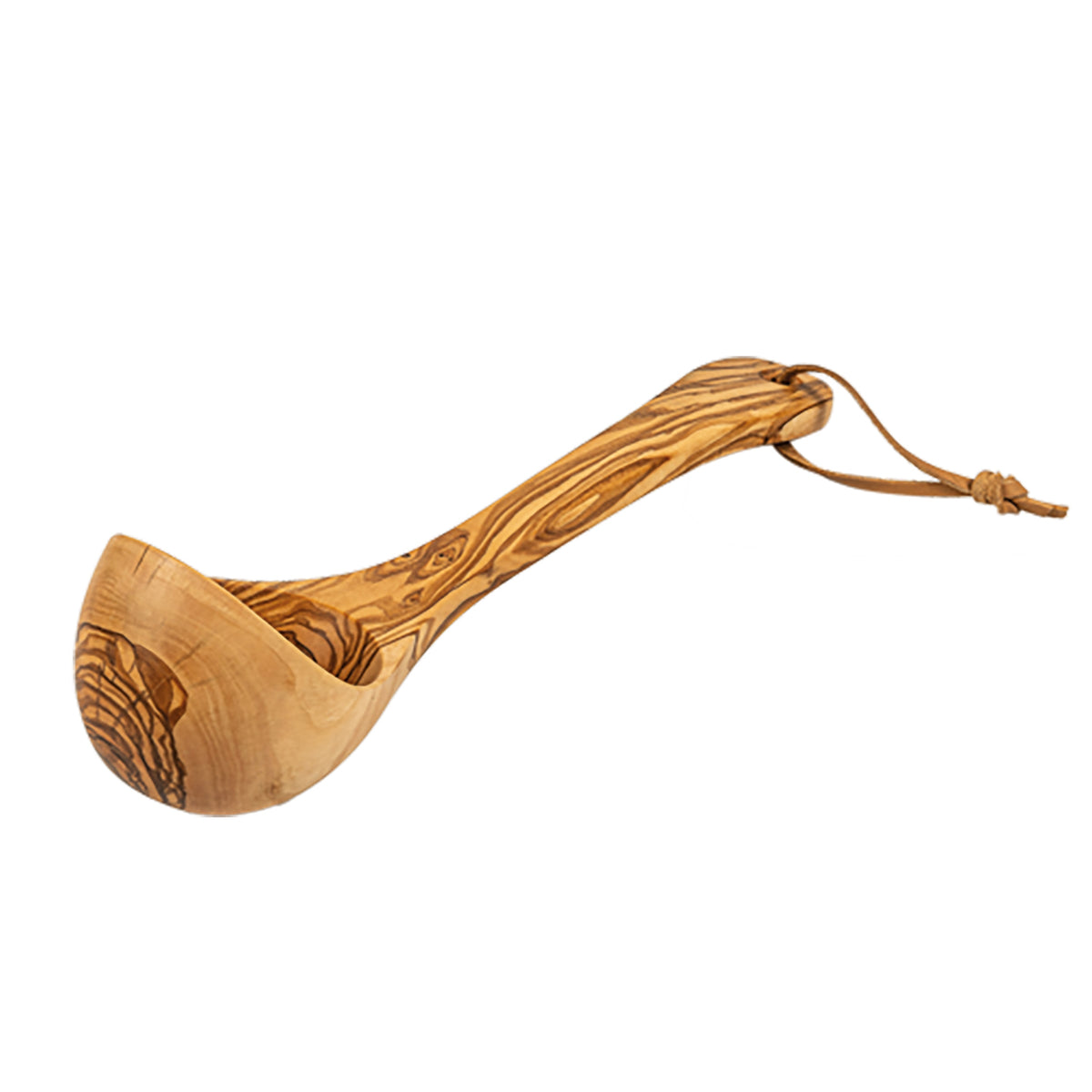 BÉRARD brown 30 cm soup ladle with a long handle, stainless steel design, suitable for serving soups and stews.