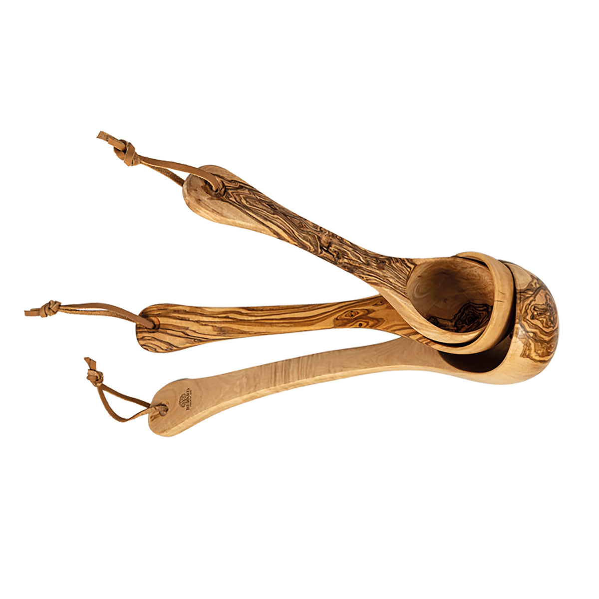 BÉRARD brown 30 cm soup ladle with a long handle, designed for serving soups and broths.