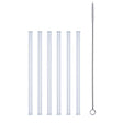 Clear glass drinking straw by PROFINO, showcasing a sleek, transparent straw suitable for beverages.